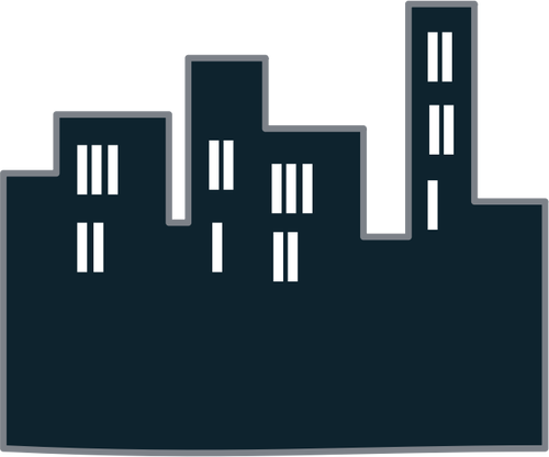 154 Clipart Buildings - Superhero City Silhouette (500x416)