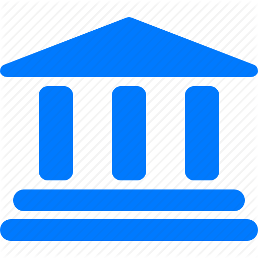 Office Building Icon Blue - Bank Icon Blue Png (512x512)