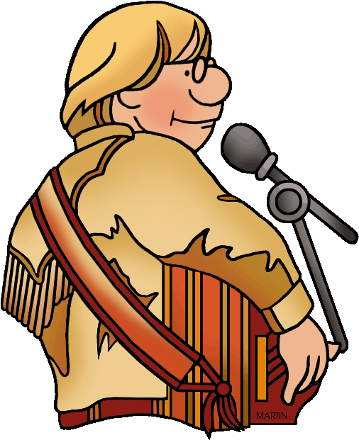 Famous People From New Mexico John Denver - John Denver Clipart (518x648)