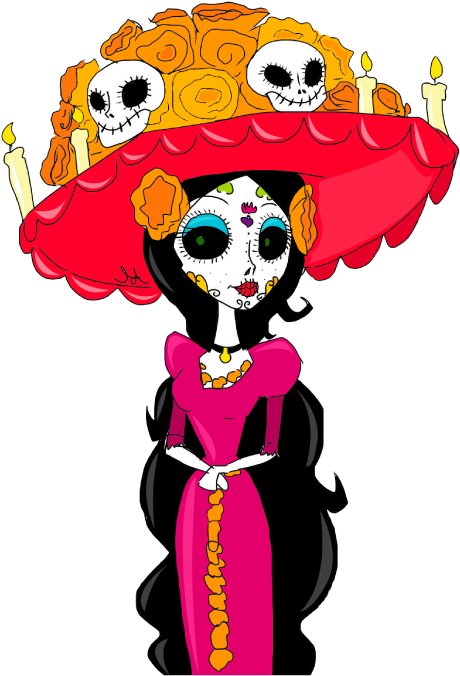 Catrina - Dia De Muertos Catrina Png (600x702)