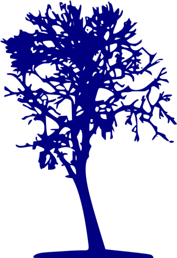 Navy Blue Tree 16 Icon - Silhouette (512x512)