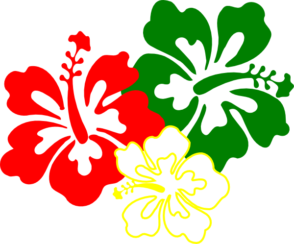 Mexican Border Clipart - Tropical Flowers Clip Art (600x498)