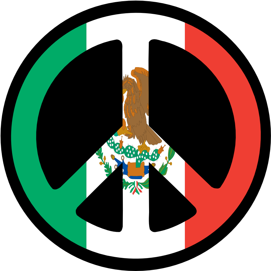 Mexican Flag Logo - Peace And Love (1111x1438)