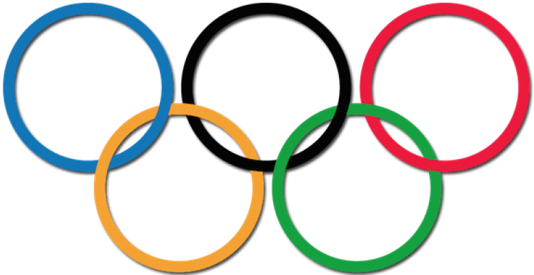 Swim With An Olympian - Olympic Rings Transparent Background (811x401)