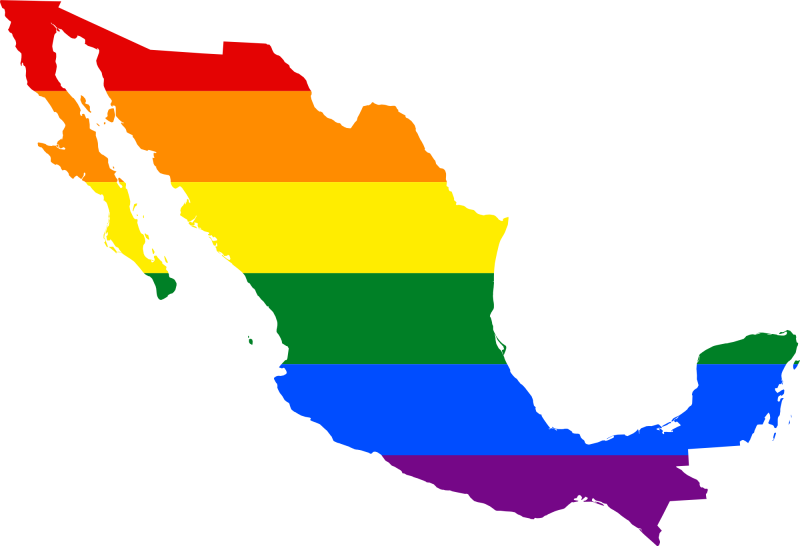 Lgbt Flag Map Of Mexico - Same Sex Marriage In Mexico (800x546)