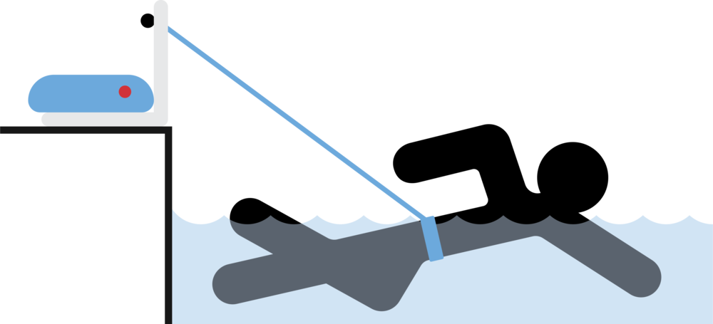 The Flexible Cloth Cord Holds You In A Consistent Position - Swimming (1000x455)