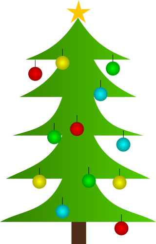 Pine Tree Clipart Free - Arbol De Navidad Simbolo (320x500)