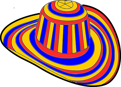 Ten-gallon Hat Hat Colombia Mexico Stetson - Colombia Clip Art (472x340)