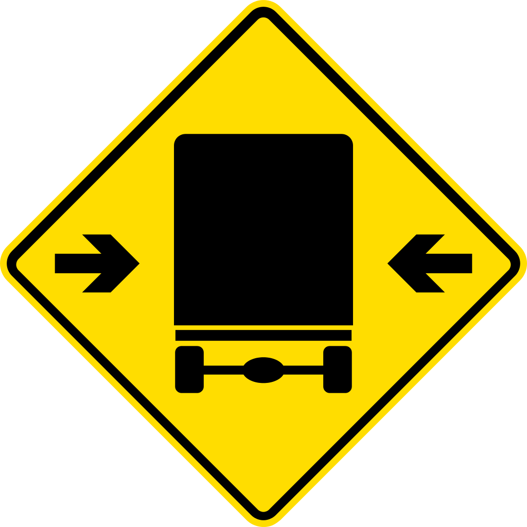 Narrow Clearance Ahead Sign - Australian Road Signs (1024x1024)