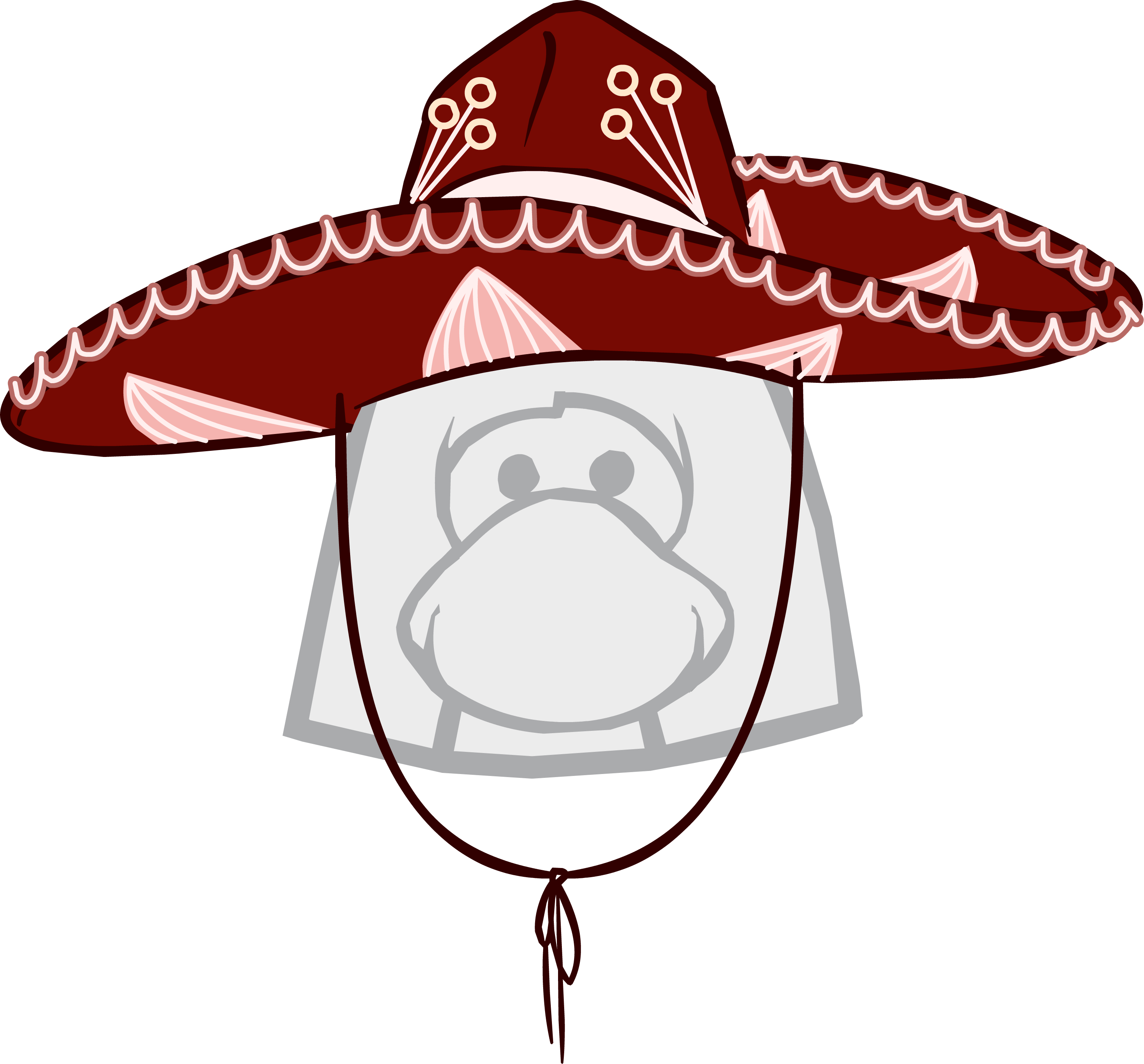 Mexicano Mexican Sombrero Clipart - Club Penguin Optic Headset (2993x2785)