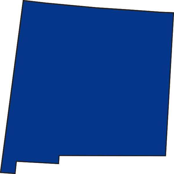 Esca New Mexico Clip Art At Clker - Blue New Mexico State (600x597)