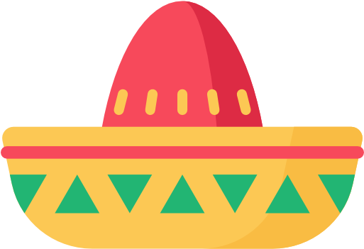 Mexican Hat Free Icon - Sombrero Mexicano Vector Png (512x512)