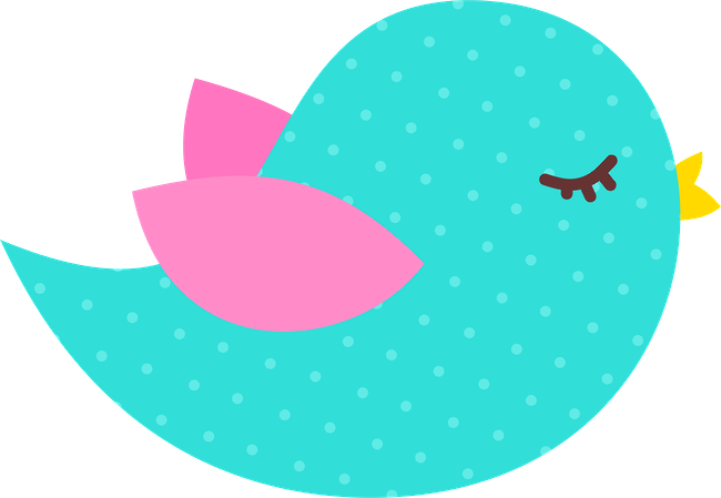 Molde - Passarinho Rosa Bebe Png (650x449)