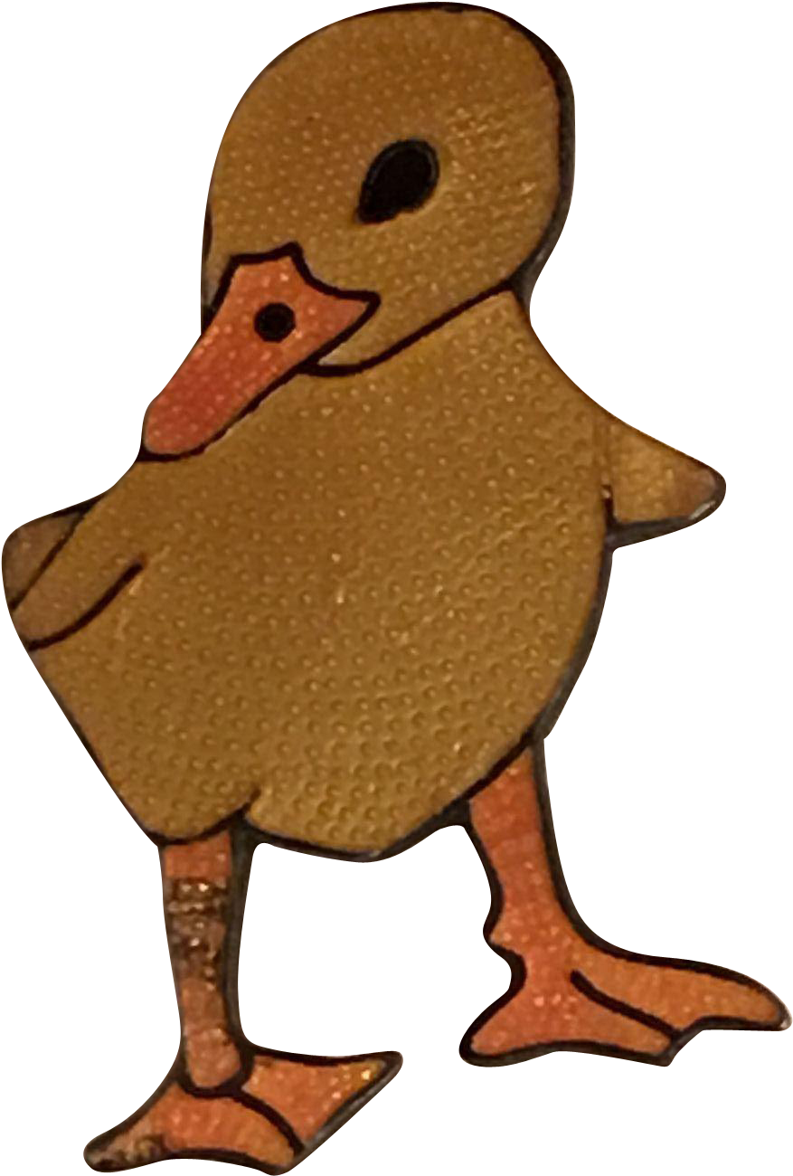 Vintage Margot De Taxco Enamel Duck Duckling Sterling - Silver (1299x1299)