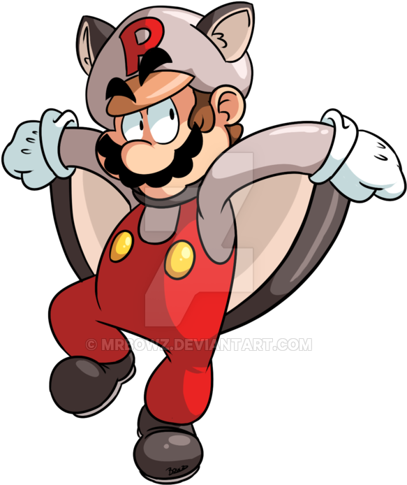 Power Flying Squirrel Mario By Mrbowz - Mario Flying Squirrel (600x725)