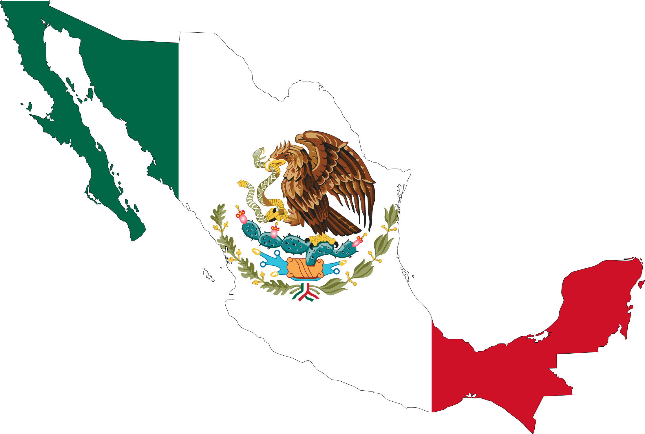 Mexico Flag Map Icons Png Free Png And Icons Downloads - Mexico Country With Flag (2400x1500)
