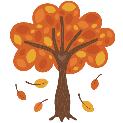 Autumn Tree Svg Scrapbook Cut File Cute Clipart Files - Trees In Fall Cartoon (432x432)
