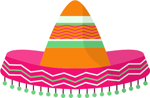 Mexican Hat Free Icon - Mexican Sombrero Transparent Background (512x512)