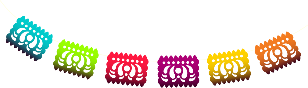 Papel Picado De Dia Clipart - Papel Picado Banner Clipart (1009x508)