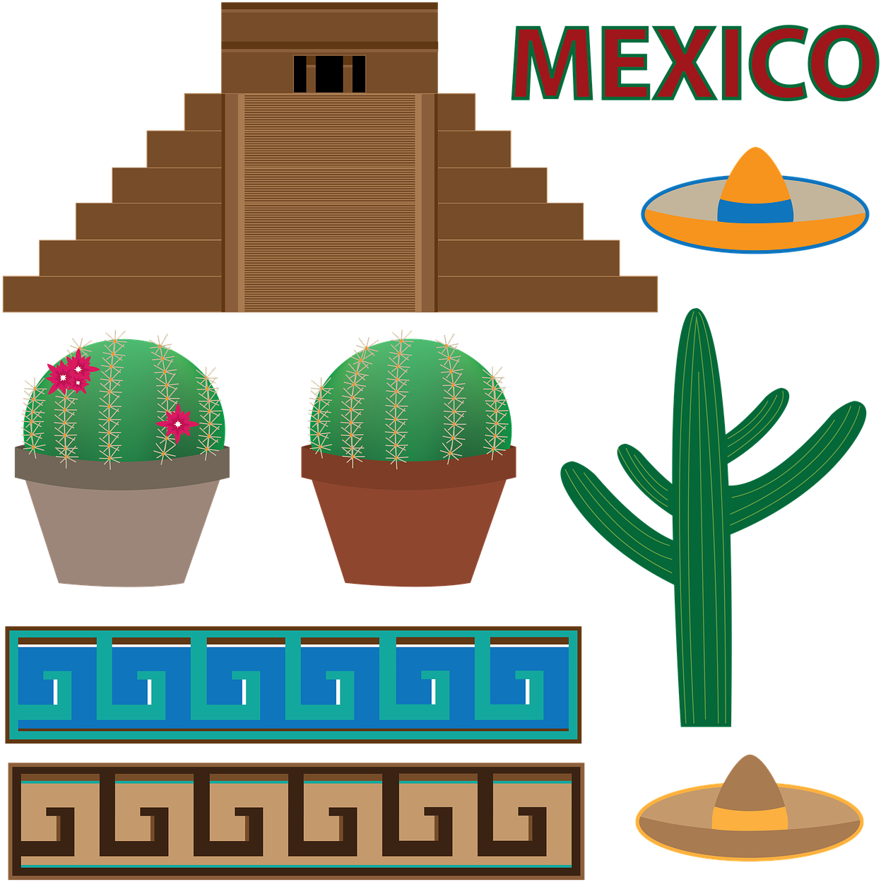 Mexico-976475 - Piramide Mexico Png (1280x1280)