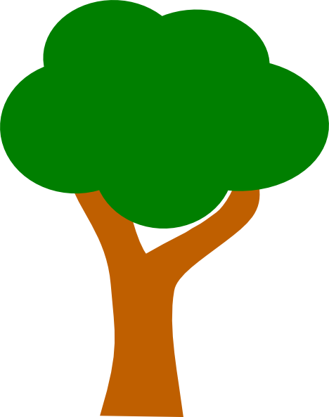 Green Oak Tree Clip Art At Clker - Clip Art (468x593)