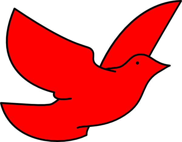 Red Dove Clip Art - Red Dove Clip Art (600x470)