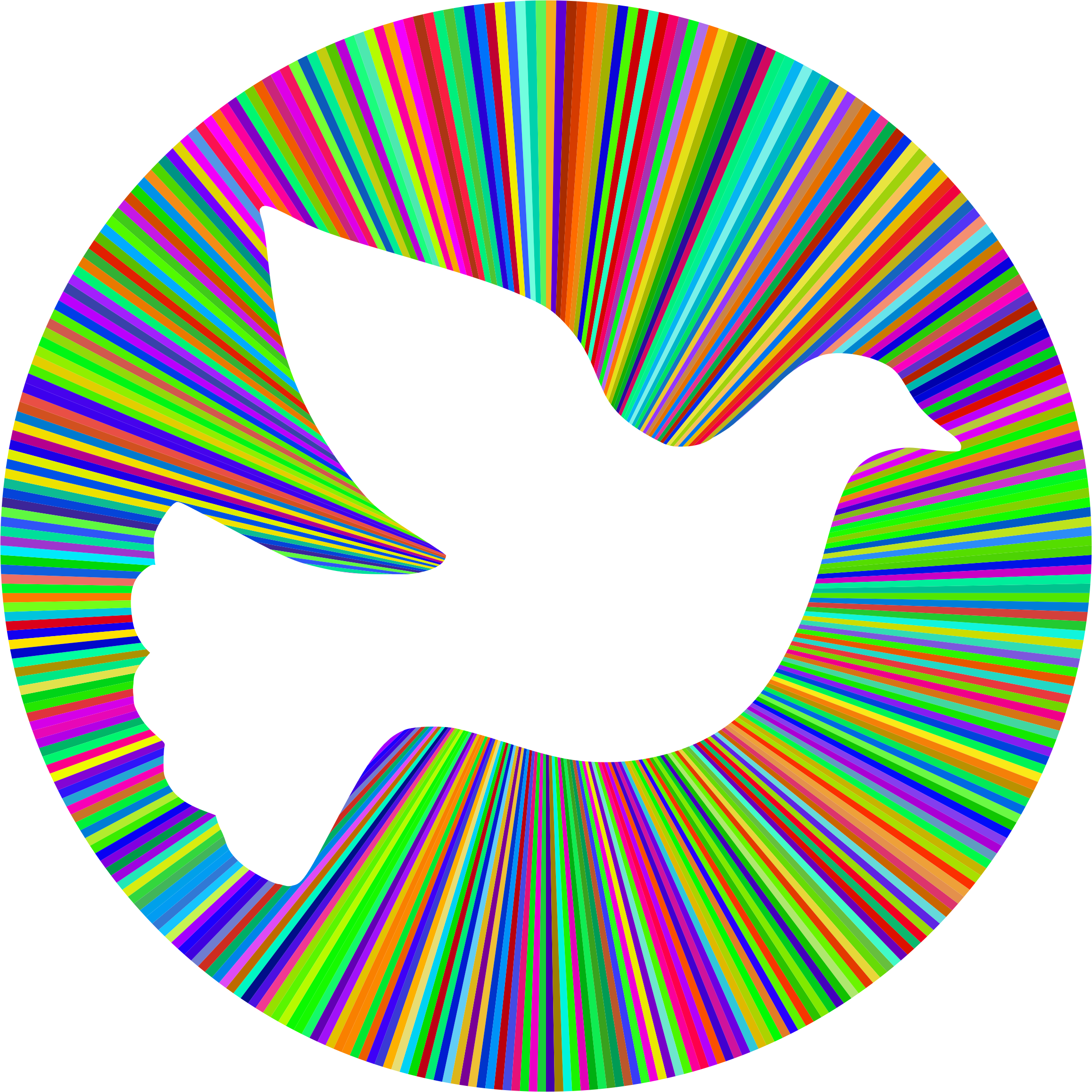 Peace Dove Clipart Transparent - Rainbow Doves Png (2316x2316)