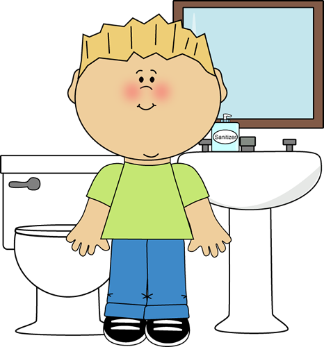 School Bathroom Clipart - Bathroom Monitor Clipart (466x500)