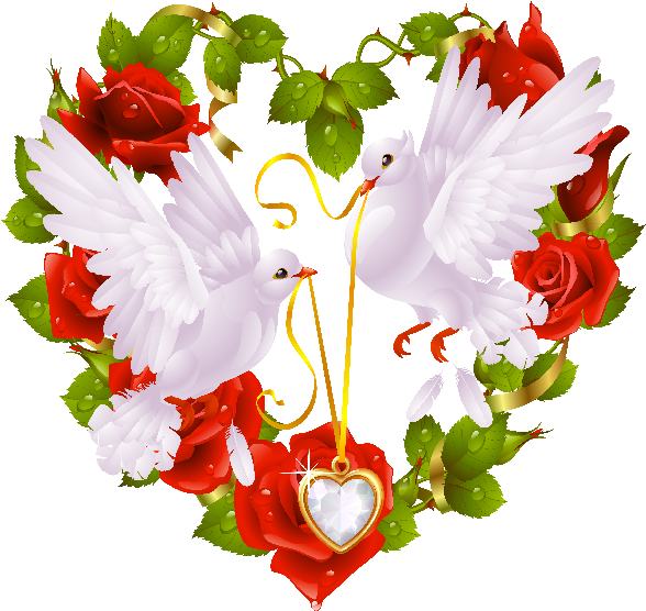 White Doves Wedding Clip Art Images - Love Birds Images For Facebook (600x600)