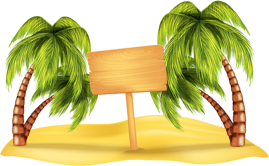 Beach Arecaceae Clip Art - Palm Trees Png (1000x694)