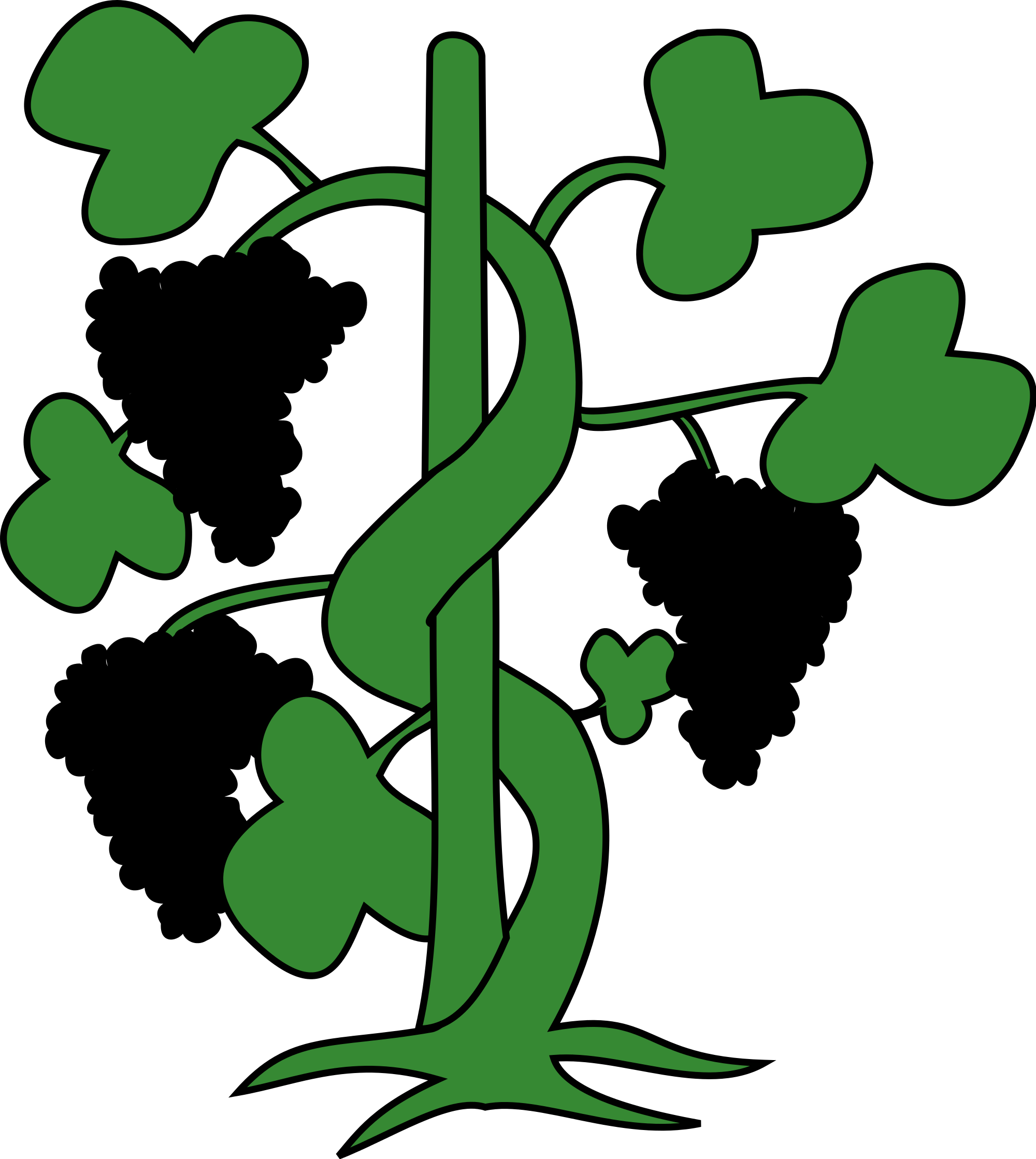 Climbing Tree Svg - Clipart Of Climber Plants (2000x2238)