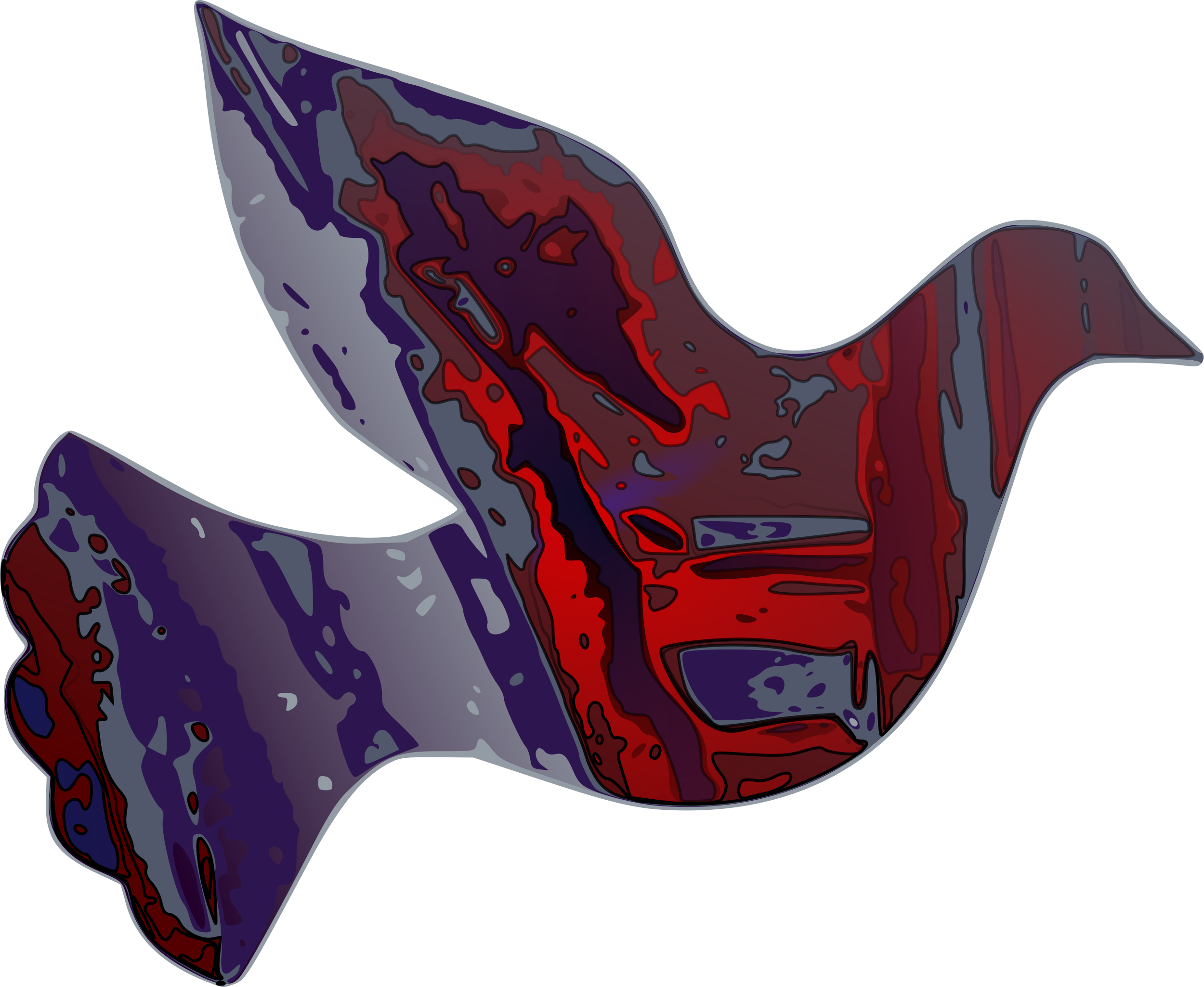 Dark Reality Dove Svg Clip Arts 600 X 492 Px - Dove Clip Art (2500x2050)