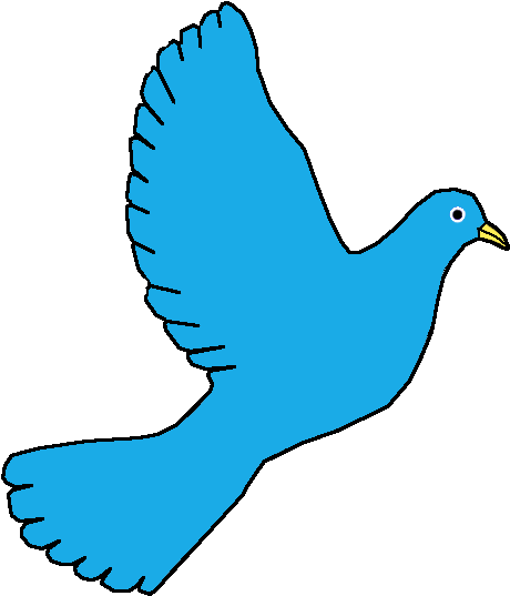 Peace Dove-blue - Blue Dove (598x600)