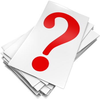 Question Cards Clipart (500x391)