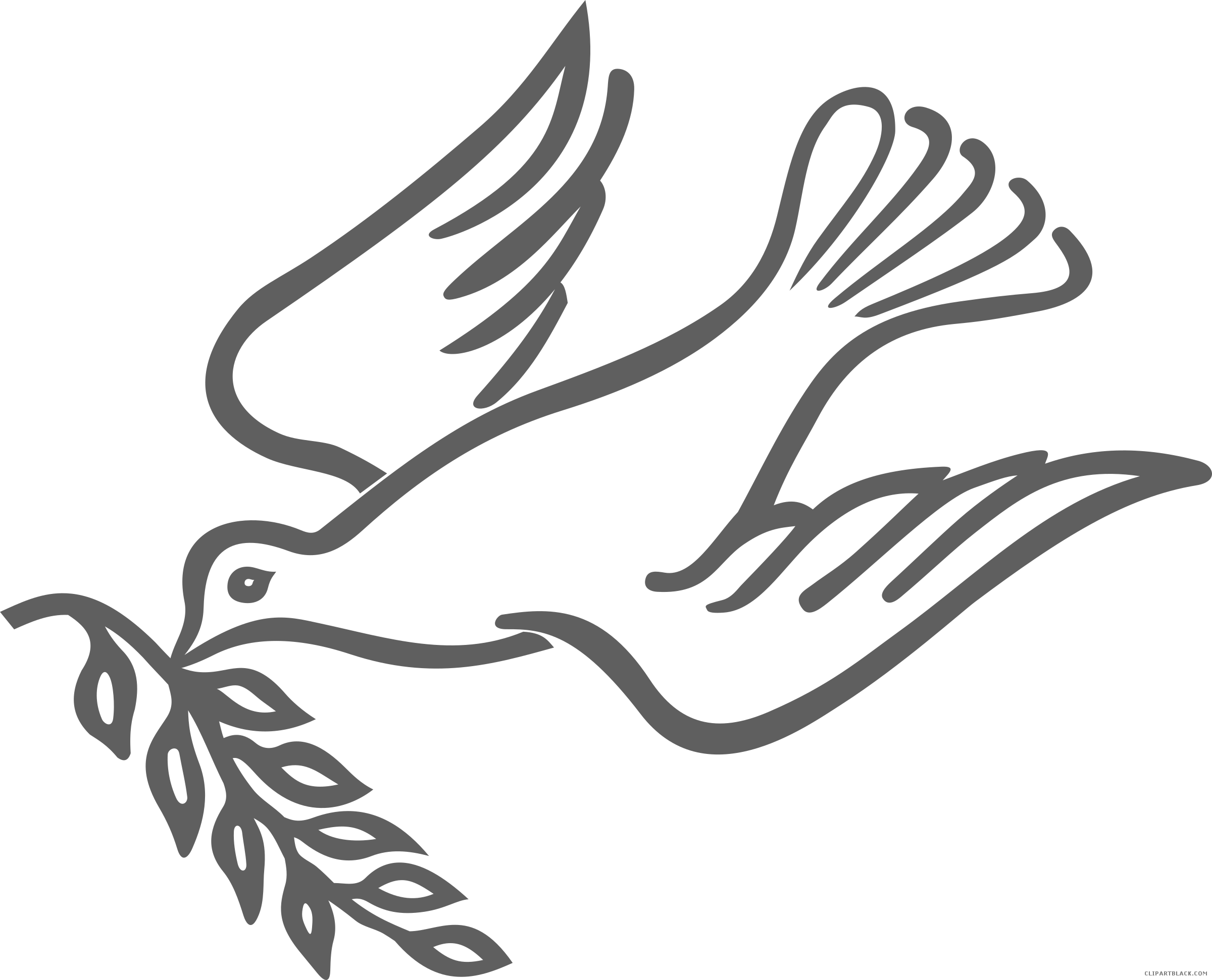Peace Dove Animal Free Black White Clipart Images Clipartblack - Jesus (2400x1942)
