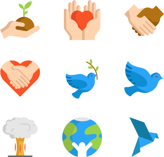 Peace Icons - Peace Flat Icon - Full Size PNG Clipart Images Download