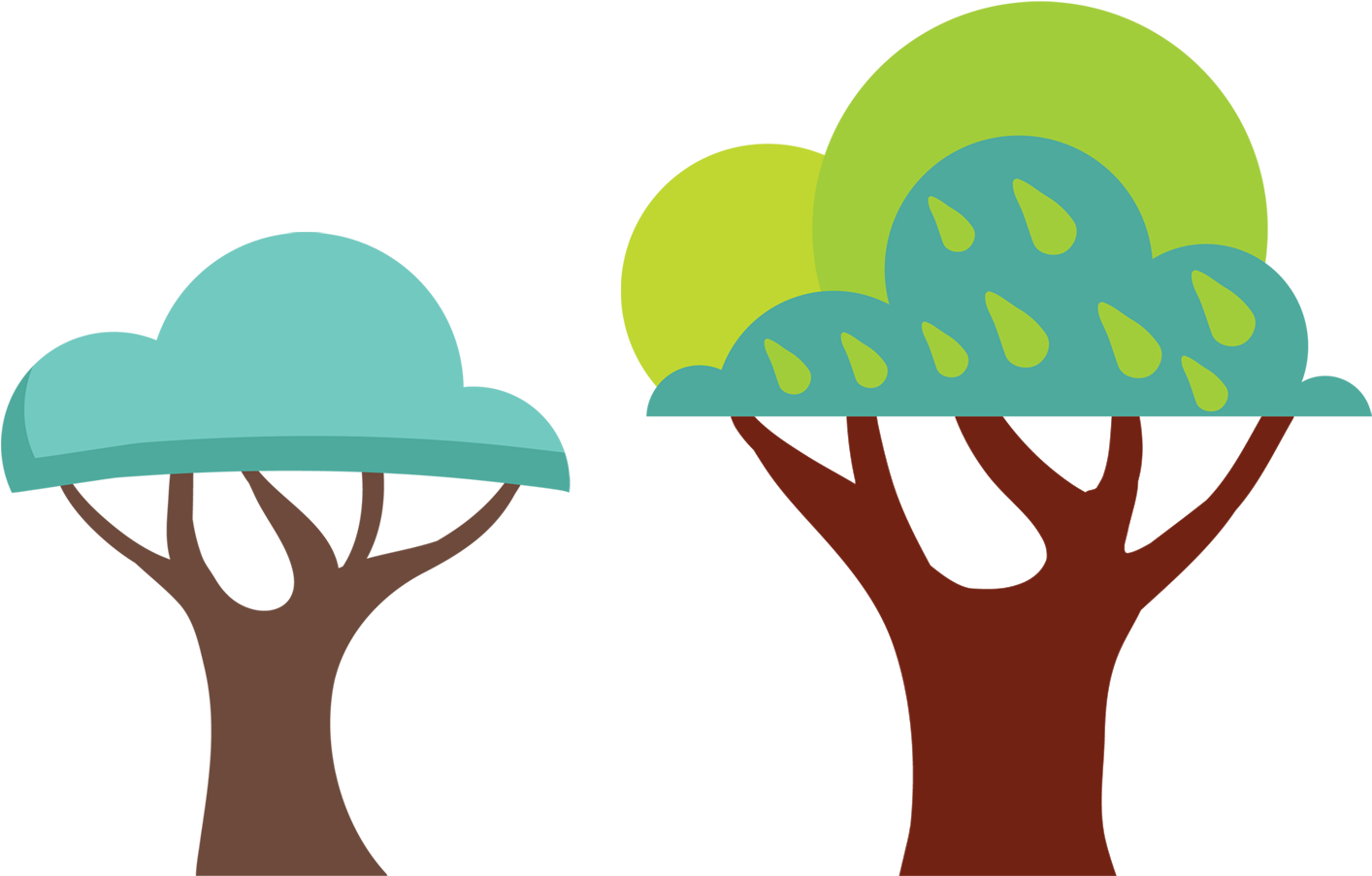 Monkey Puzzle Tree Euclidean Vector Cartoon - Vector Graphics (1500x1200)