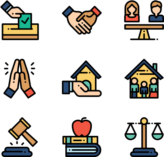 Peace & Human Rights - Flat Icon Thanksgiving (600x564)