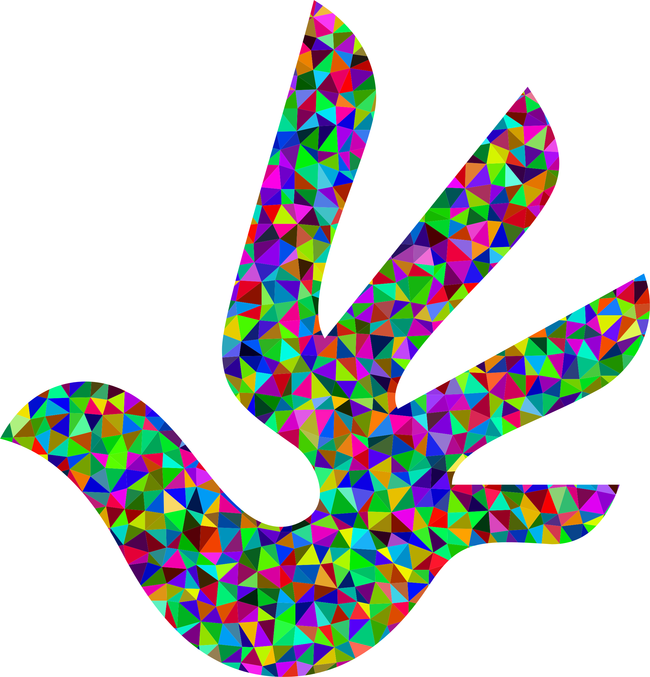 This Free Icons Png Design Of Prismatic Low Poly Dove - Familiar No A La Violencia (2154x2242)