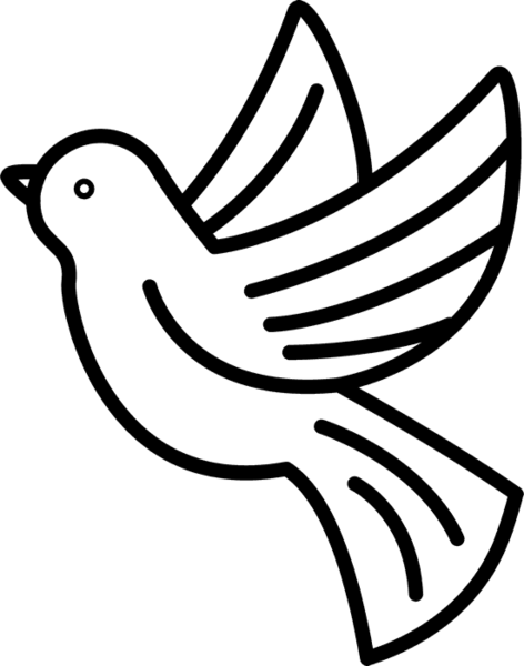 Dove In Flight Rubber Stamp - Rubber Stamp (472x600)