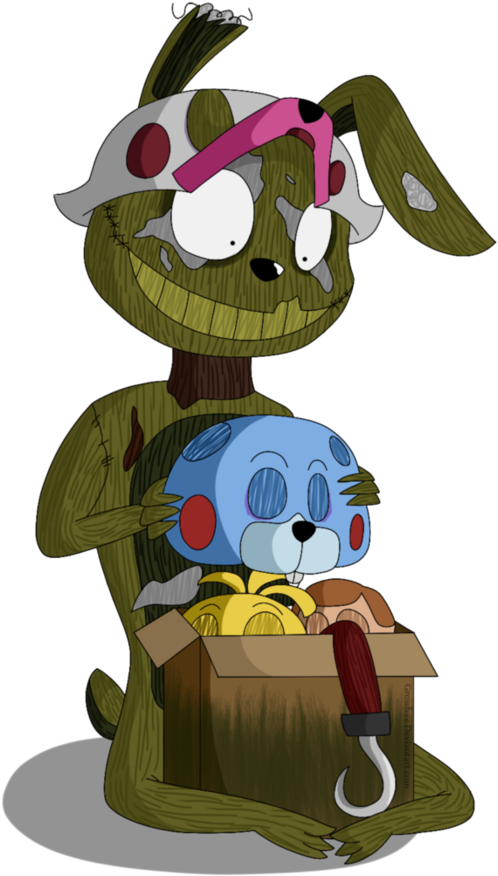 Springtrap's Big Box Of Masks By Spotted-dove - Cartoon (1024x1024)