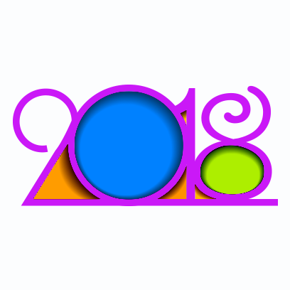 Happy New Year 2018 Stickers Messages Sticker-1 - Sticker (408x408)