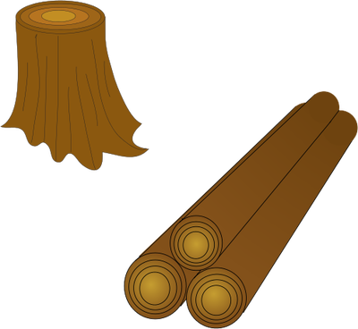 Forest - Trees - Drawing - Simple Drawing Of Timber (400x368)