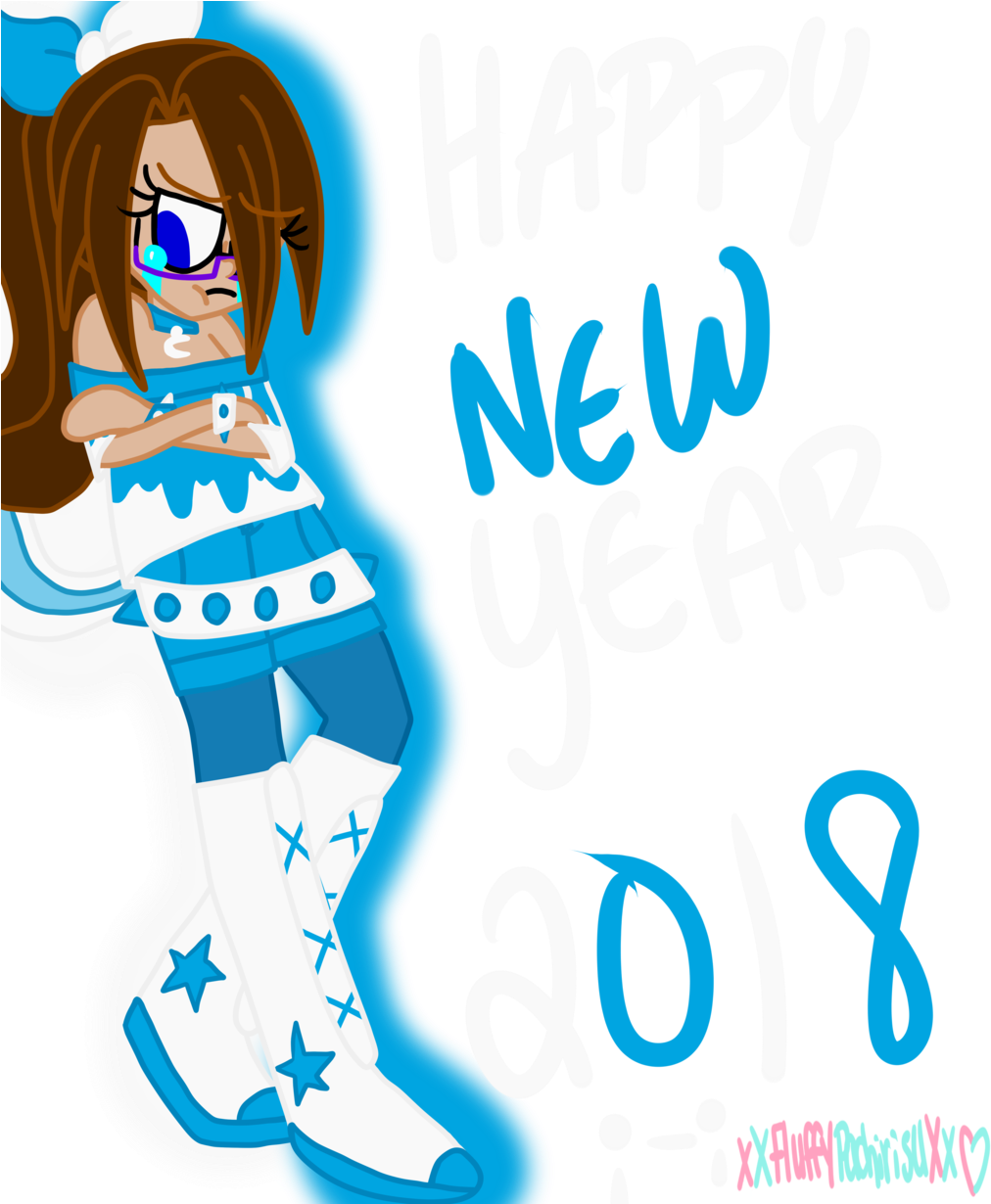 Happy New Year 2018 By Xxfluffypachirisuxx Happy New - Cartoon (1024x1229)