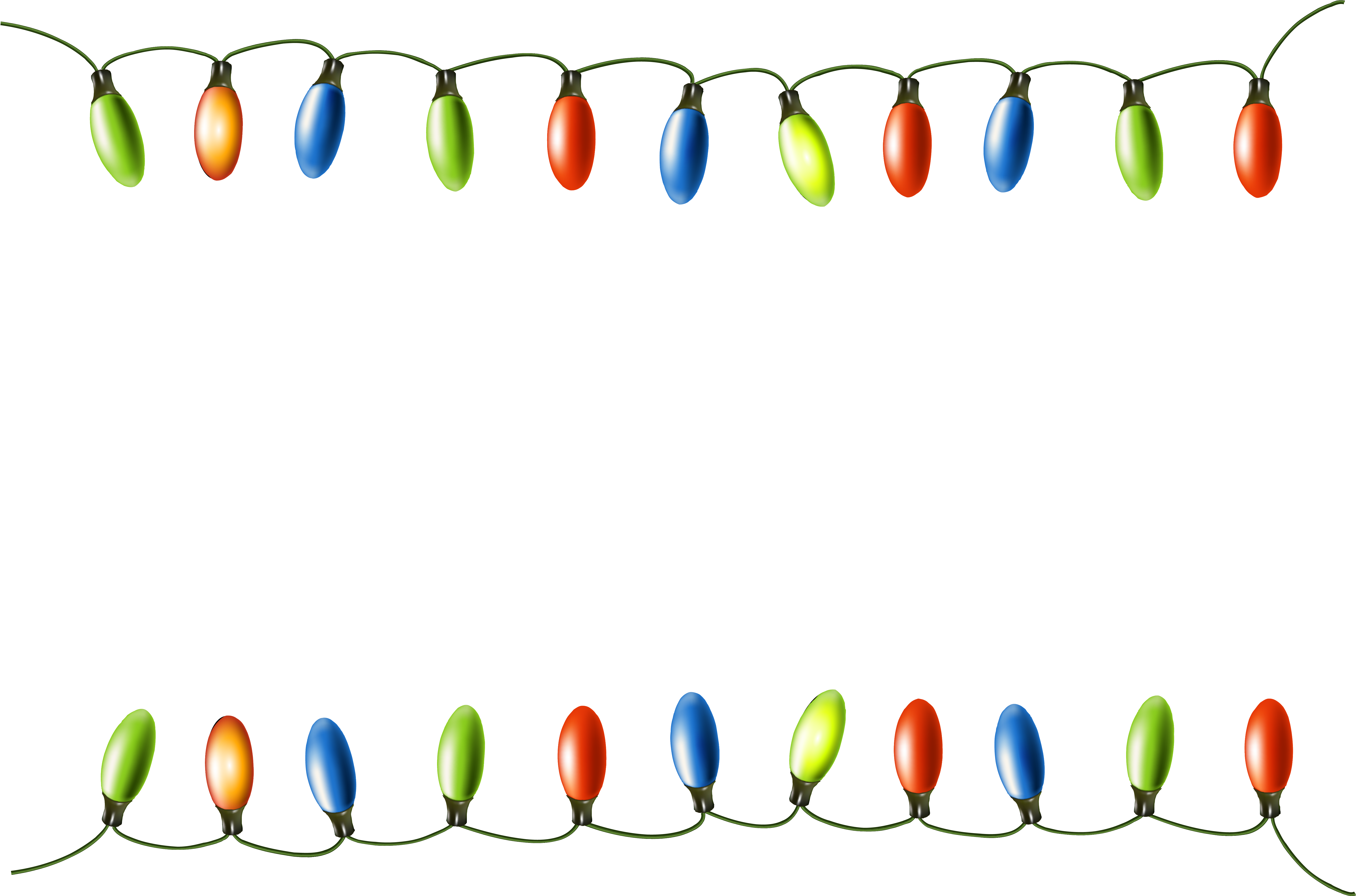 Christmas Lights Clipart Borders Png Image Gallery - String Of Christmas Lights (6306x4313)