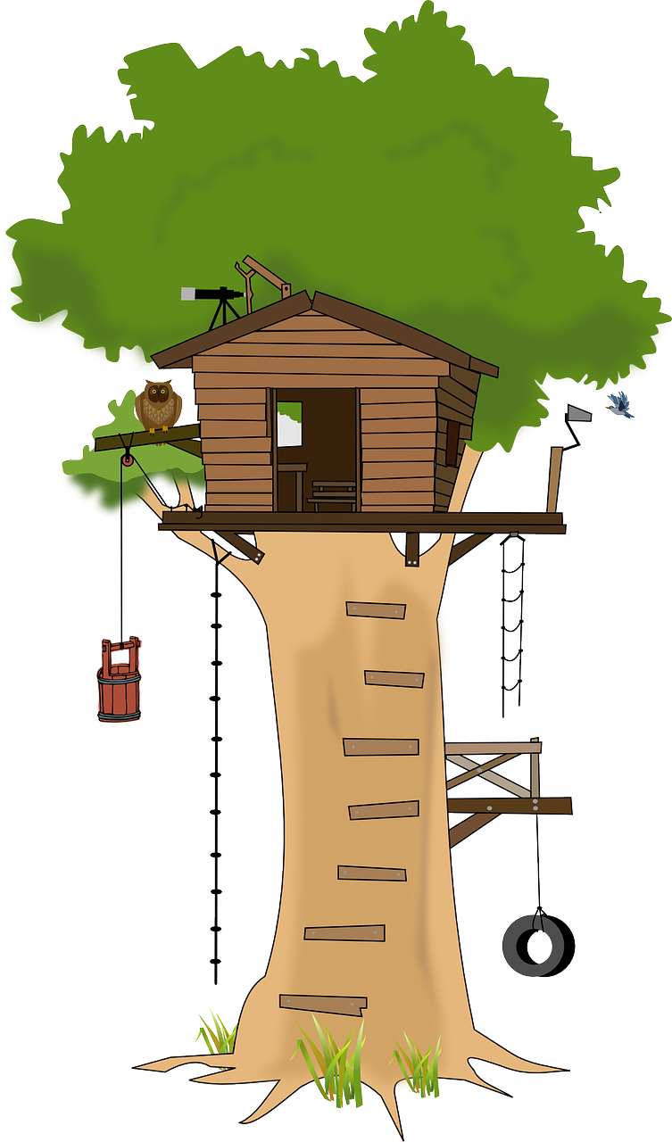 Free To Use Public Domain Tree House Clip Art - Treehouse Clipart (753x1280)
