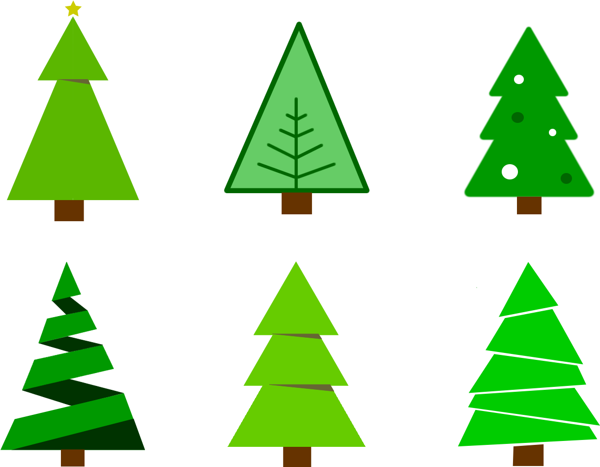 Chirstmas Tree Clipart Free Colour Christmas Tree Vector - Christmas Day (1500x1200)
