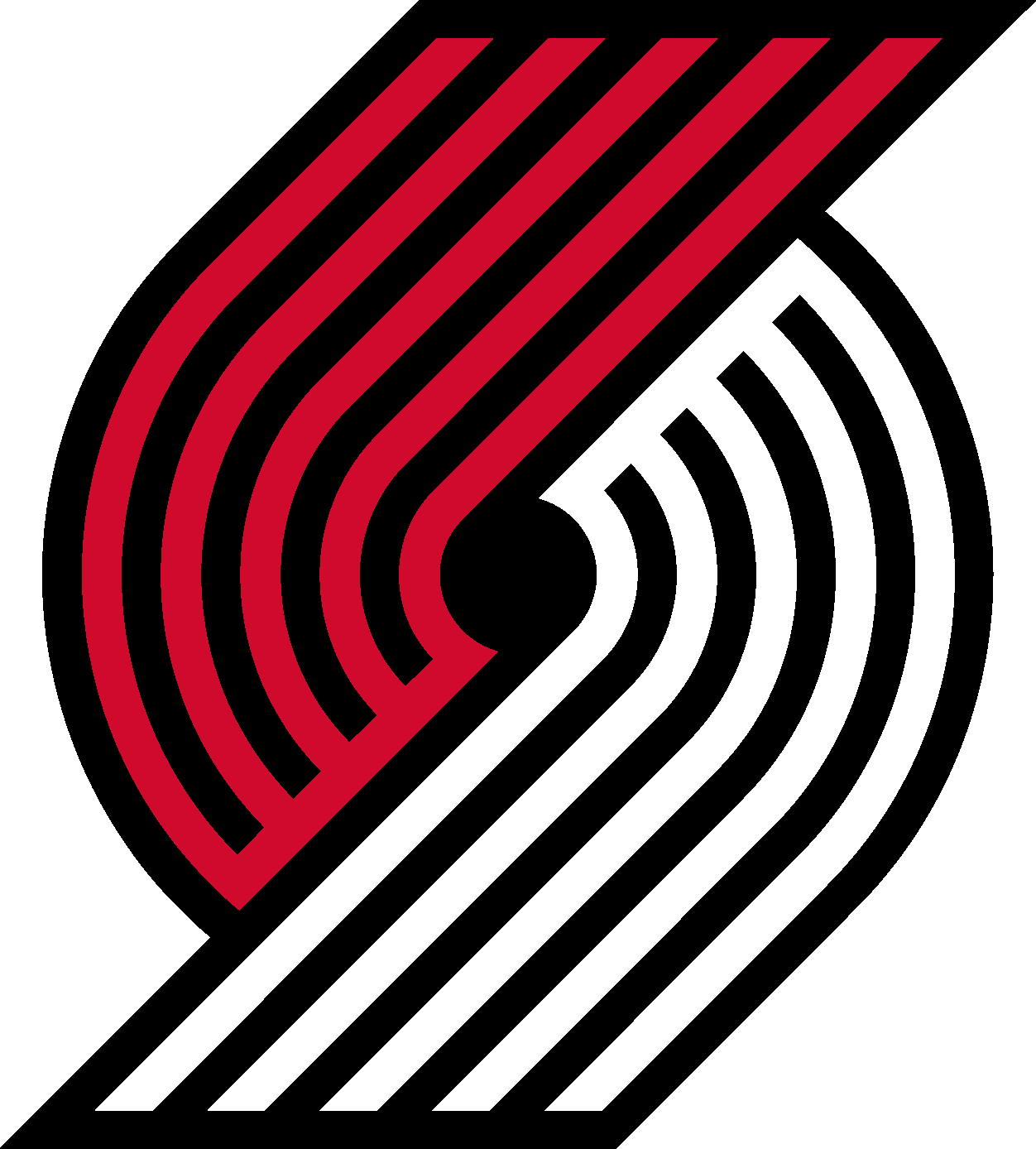 Old Logo / 2004 2017 ** - Portland Trail Blazers Logo Png (1252x1388)