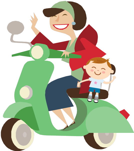 We See It All The Time A Child Riding On Motorcycle - See You Tomorrow Hasta Mañana (537x608)