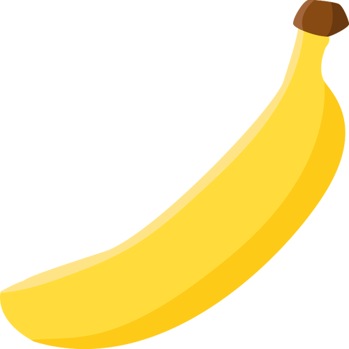 Simple Banana Vector Image - Banana Icon Png (500x500)